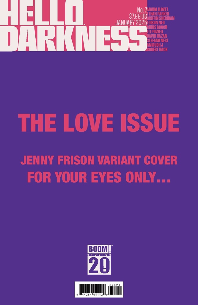 Hello Darkness #7 (Cover B Jenny Frison)