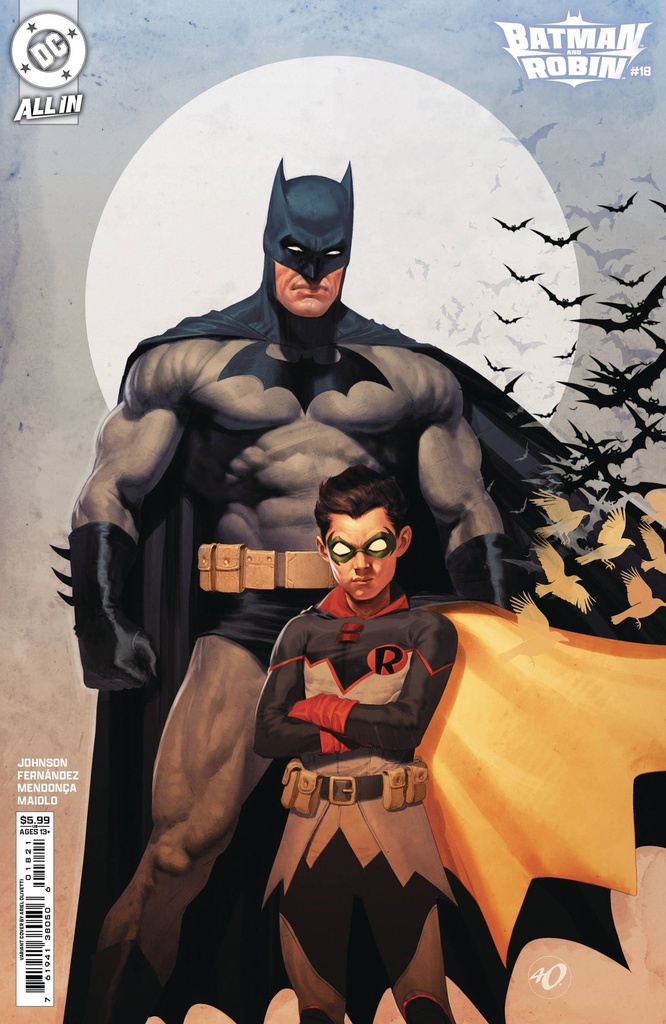 Batman and Robin #18 (Cover B Ariel Olivetti Card Stock Variant)
