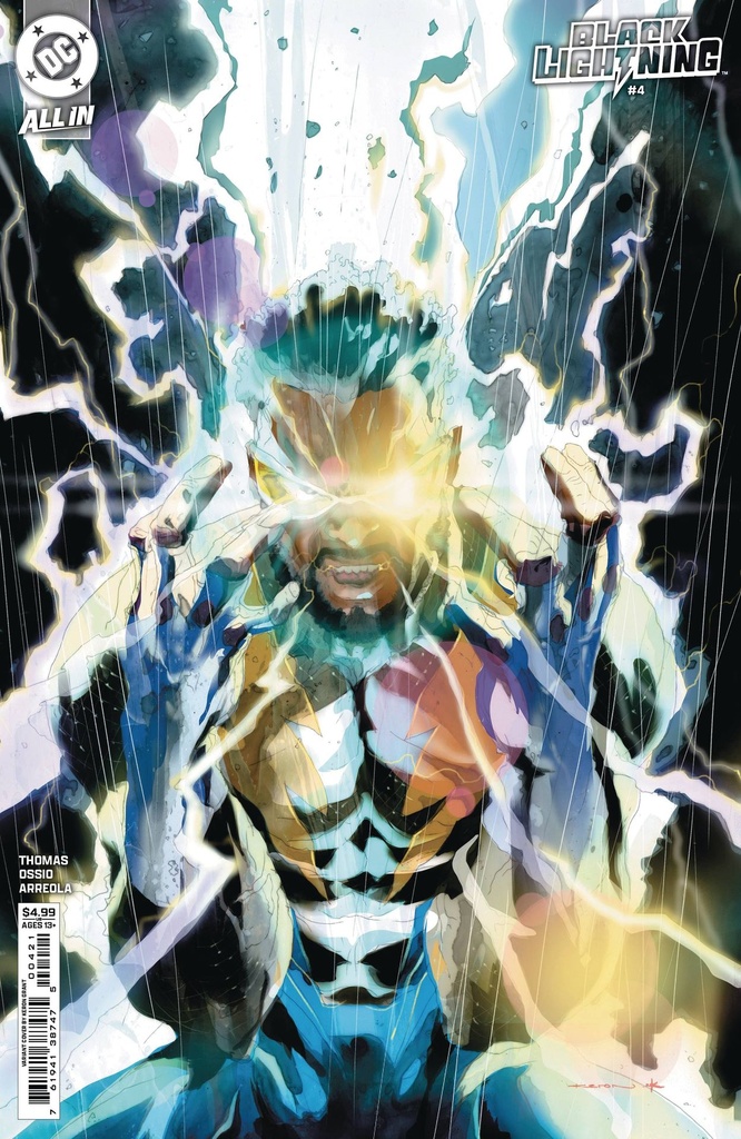 Black Lightning #4 (Cover B Keron Grant Card Stock Variant)