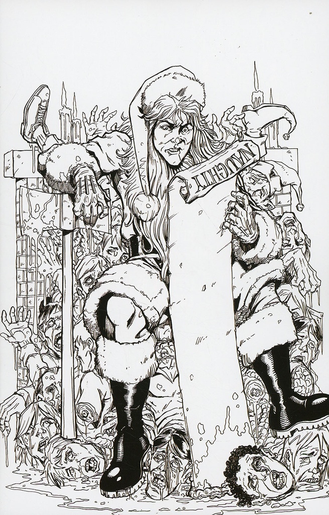 Silent Night, Deadly Night #4 (Cover D B&W Virgin Variant)