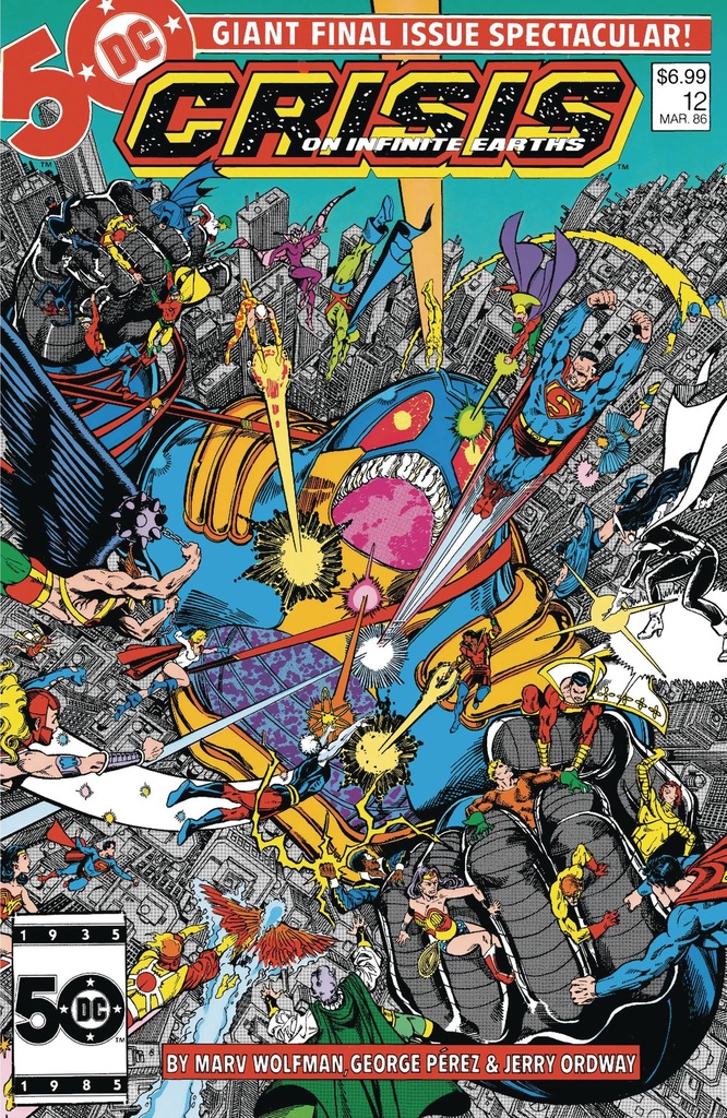 Crisis On Infinite Earths #12 (Facsimile Edition Cover B George Perez Foil Variant)