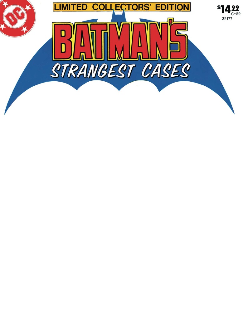 Limited Collectors' Edition #59 (Batmans Strangest Cases Facsimile Edition Cover C Blank Variant)