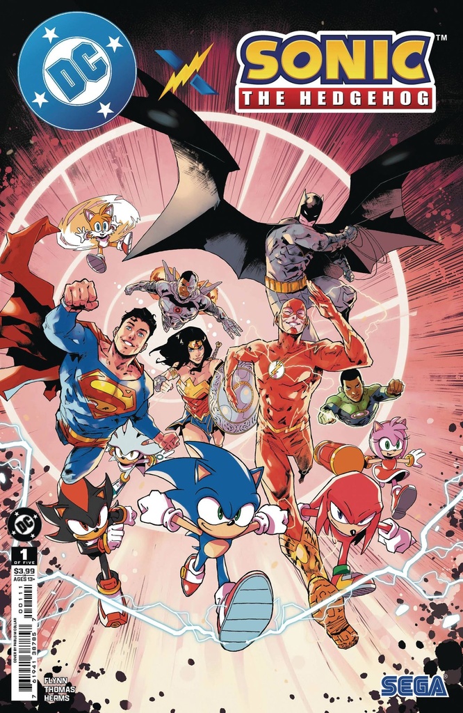 DC x Sonic the Hedgehog #1 of 5 (Cover A Pablo M Collar)