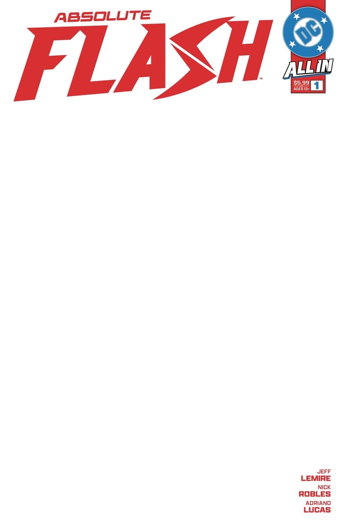 Absolute Flash #1 (Cover H Blank Card Stock Variant)