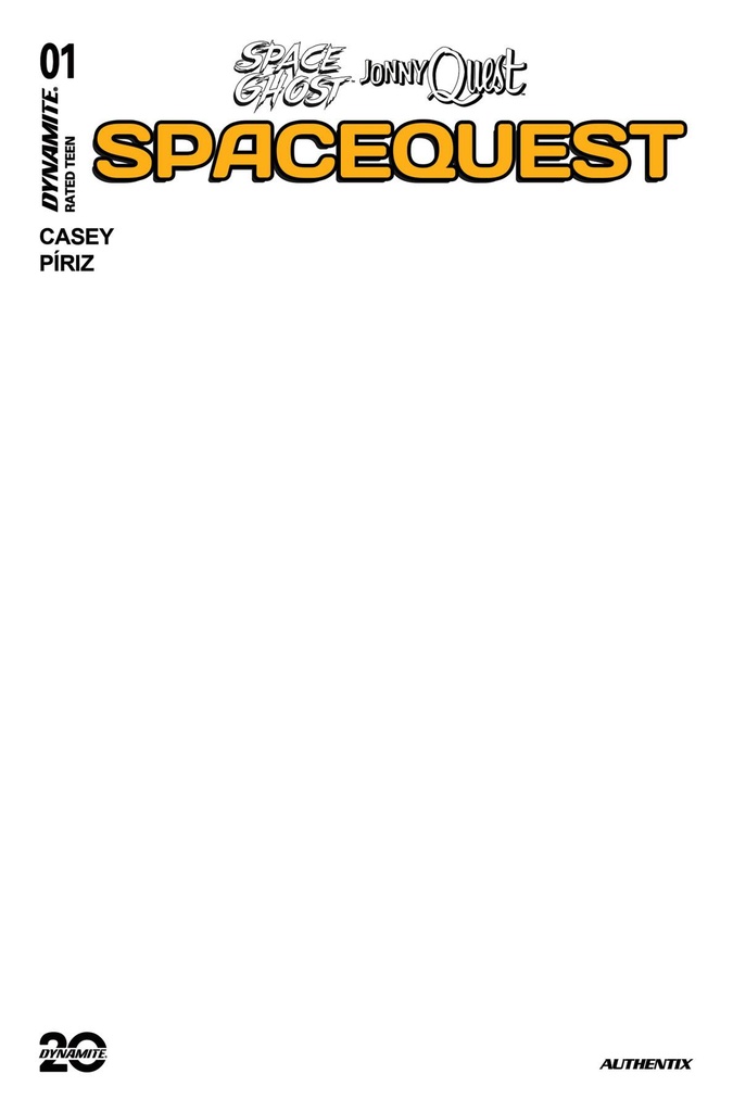Space Ghost/Jonny Quest: Space Quest #1 (Cover H Blank Authentix Variant)