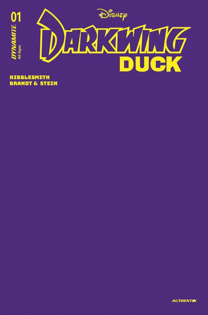 Darkwing Duck #1 (Cover V Purple Blank Authentix Variant)