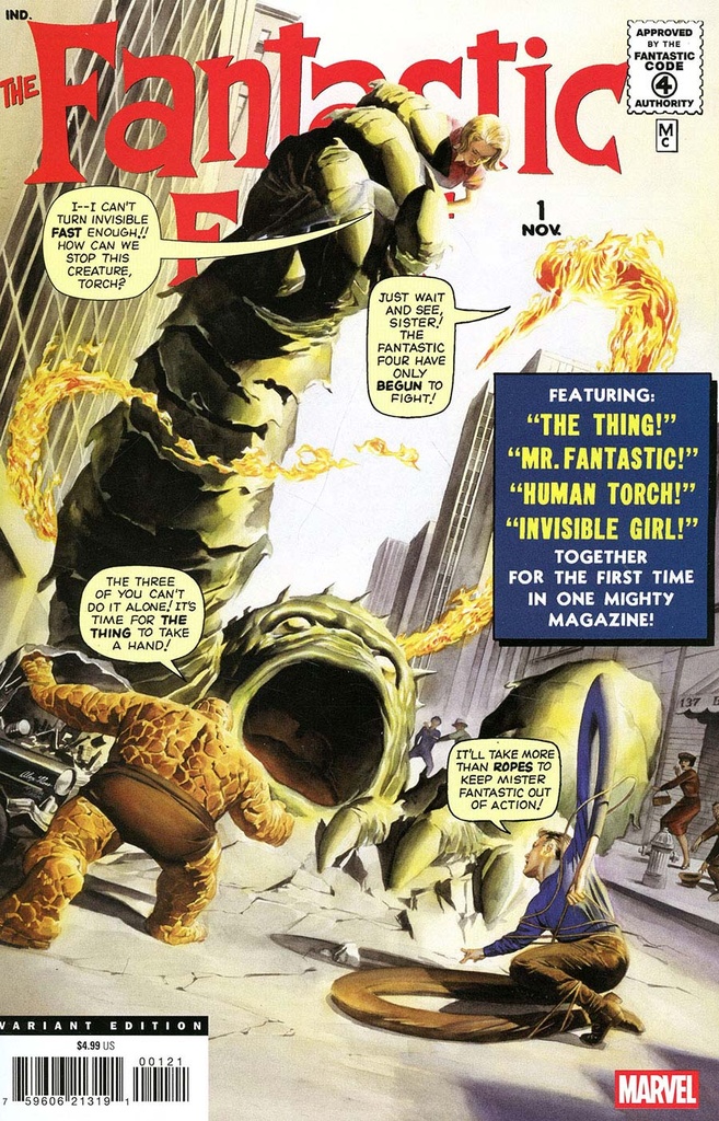 Fantastic Four #1 (2025 Facsimile Edition Alex Ross Variant)
