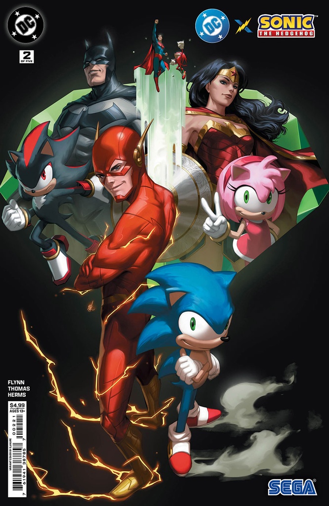 DC x Sonic the Hedgehog #2 of 5 (Cover B Ejikure Card Stock Variant)