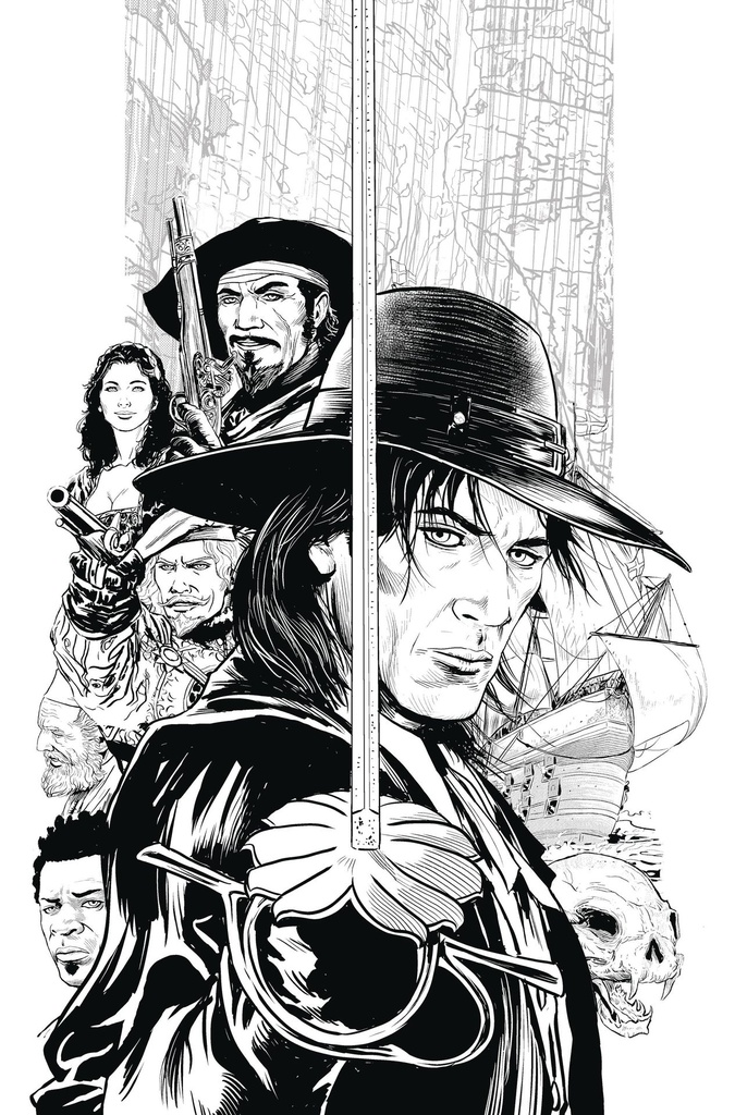 Solomon Kane: The Serpent Ring #1 (Cover L Patrick Zircher B&W Virgin Variant)