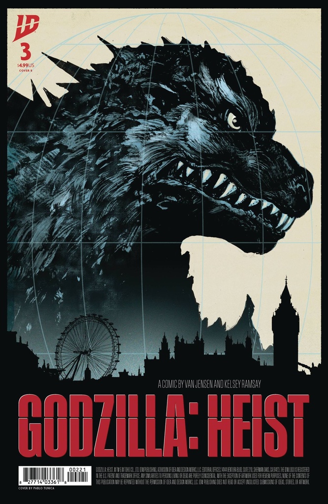 Godzilla: Heist #3 (Cover B Pablo Tunica)