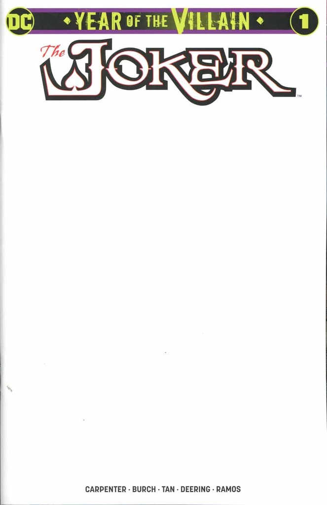 Joker: Year Of The Villain #1 (Blank Variant)
