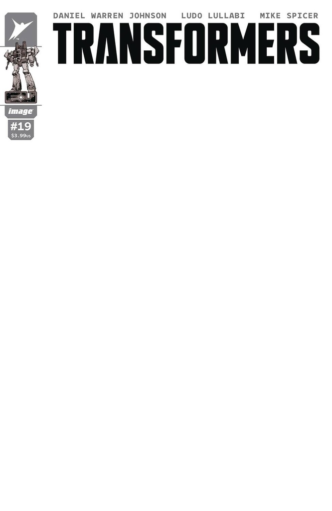Transformers #19 (Cover G Blank Sketch Variant)