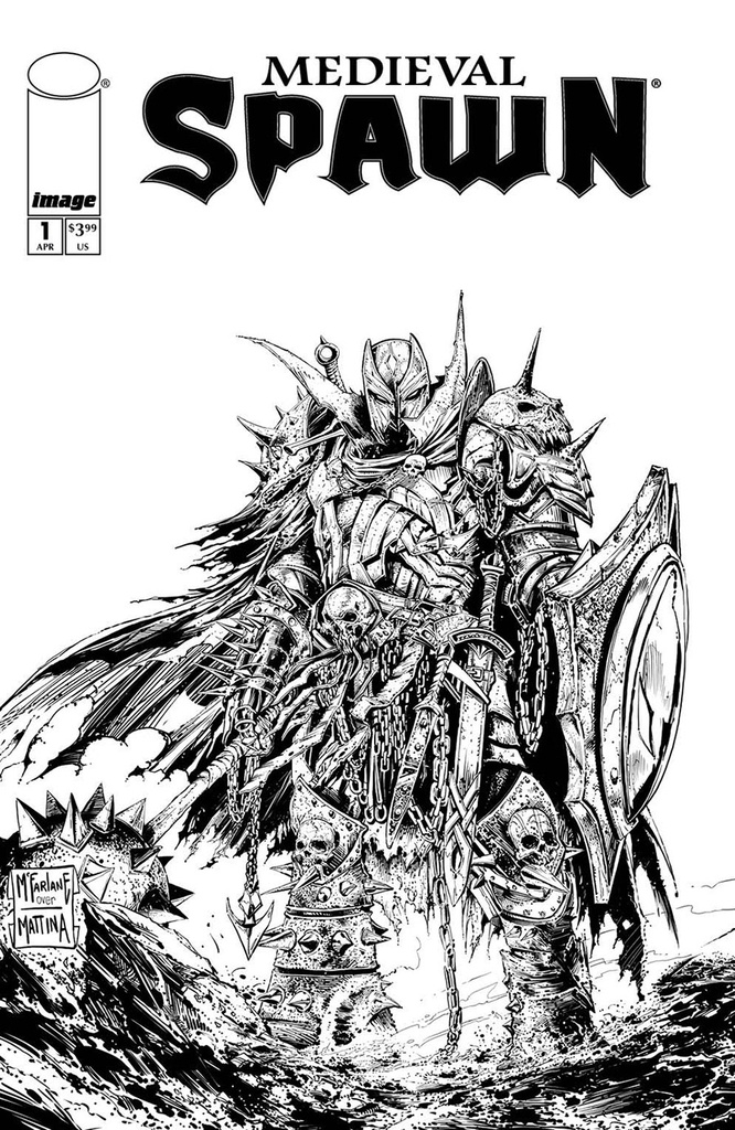 Medieval Spawn #1 of 4 (Cover B Todd McFarlane & Francesco Mattina B&W Variant)