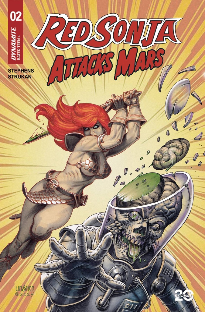 Red Sonja Attacks Mars #2 (Cover A Joseph Michael Linsner)