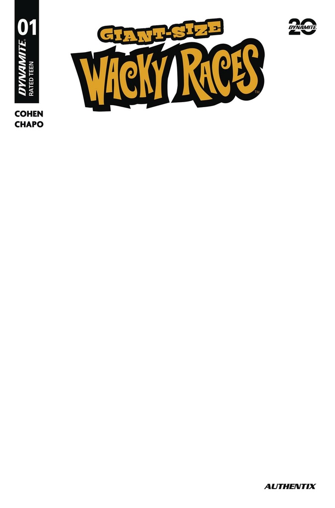 Giant-Size Wacky Races #1 (Cover D Blank Authentix Variant)