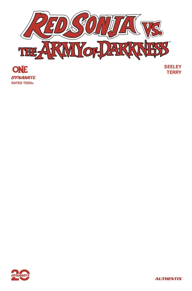 Red Sonja vs. The Army of Darkness #1 (Cover G Blank Authentix Variant)