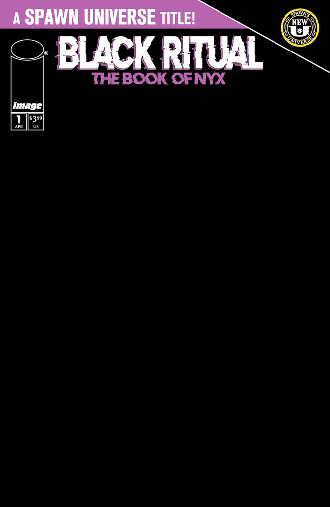 Black Ritual: The Book of Nyx #1 of 7 (Cover D Blank Sketch Variant)
