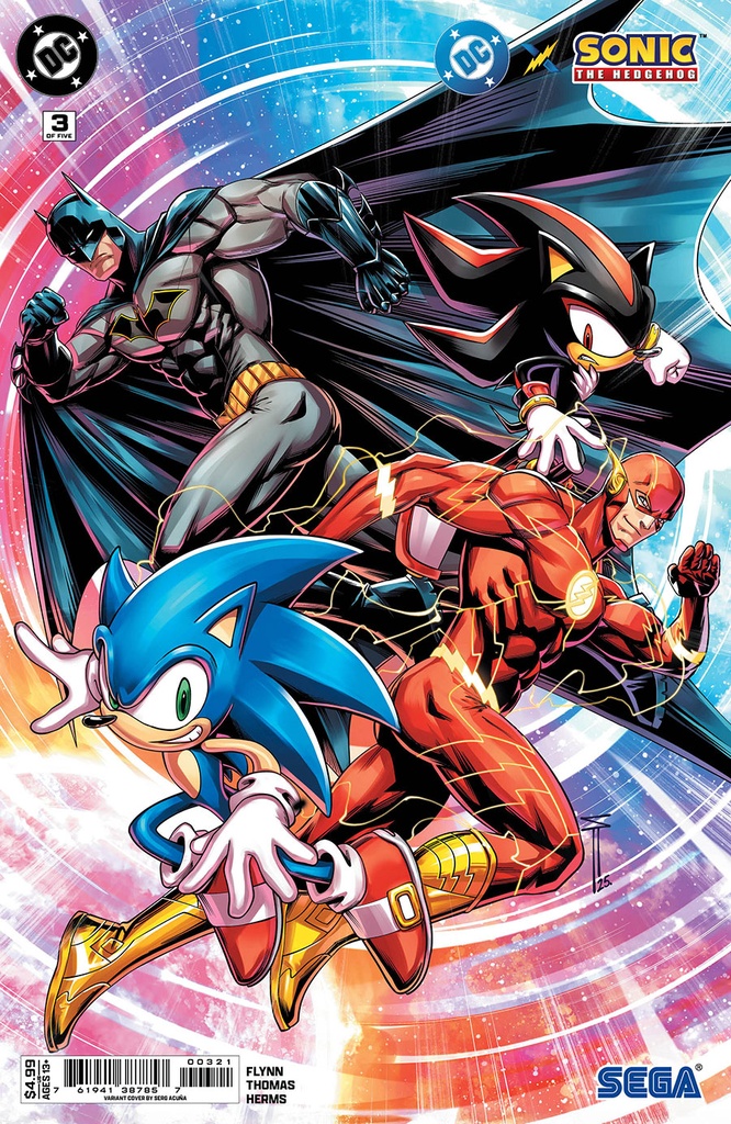 DC x Sonic the Hedgehog #3 of 5 (Cover B Serg Acuna Card Stock Variant)