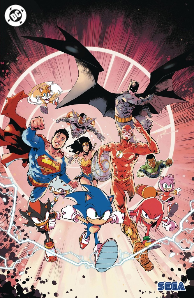 DC x Sonic the Hedgehog #1 of 5 (1:25 Pablo M Collar Virgin Card Stock Variant)