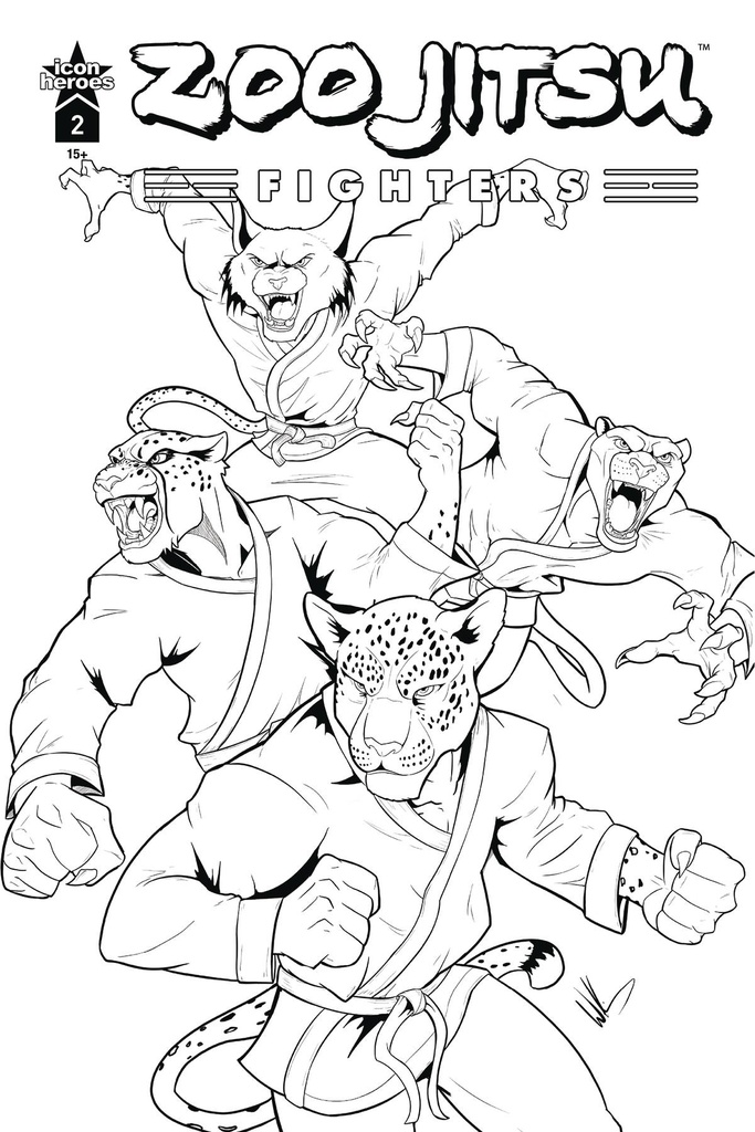 Zoo Jitsu Fighters #2 (Cover F Wade King B&W Variant)