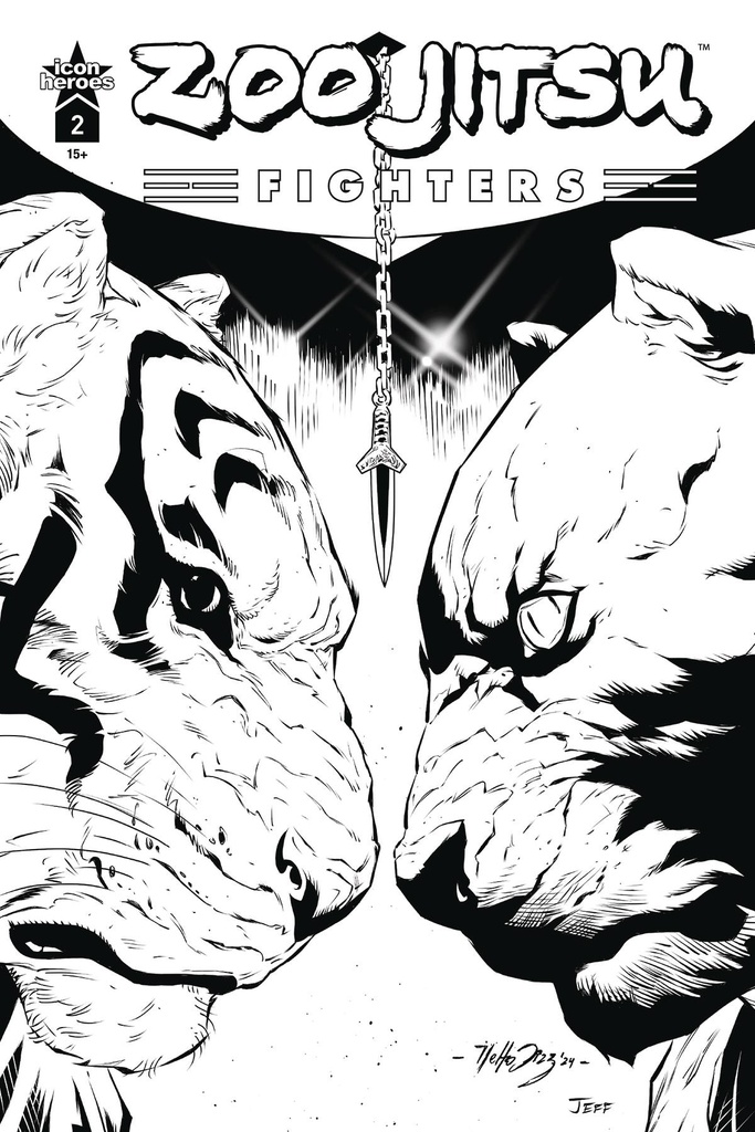 Zoo Jitsu Fighters #2 (Cover E Netho Diaz B&W Variant)