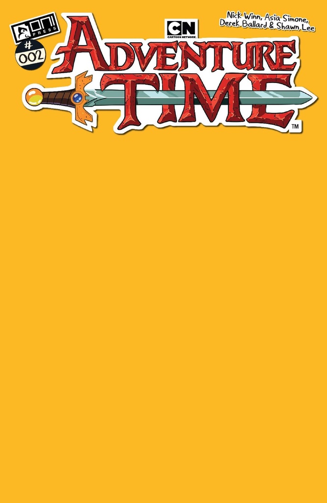 Adventure Time #2 (Cover C Jake Yellow Blank Variant)