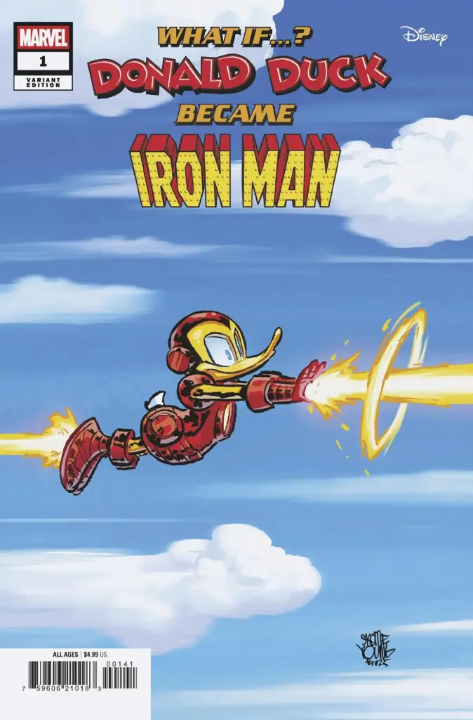 Marvel & Disney: What If...? Donald Duck Became Iron Man #1 (Skottie Young Variant)