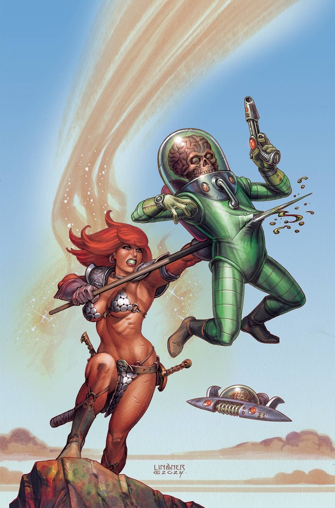 Red Sonja Attacks Mars #3 (Cover D Joseph Michael Linsner Limited Virgin Variant)