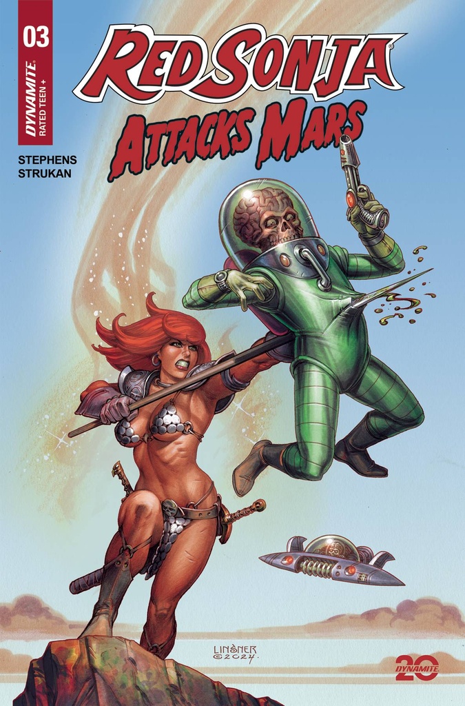 Red Sonja Attacks Mars #3 (Cover A Joseph Michael Linsner)
