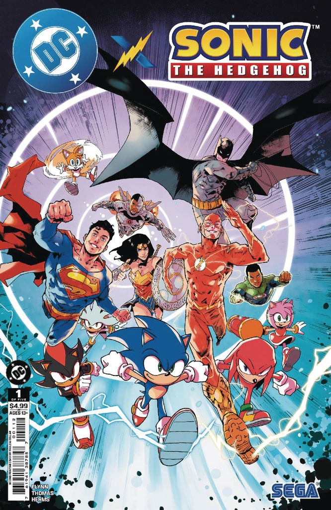 DC x Sonic the Hedgehog #1 of 5 (2nd Printing Cover A Pablo M Collar)