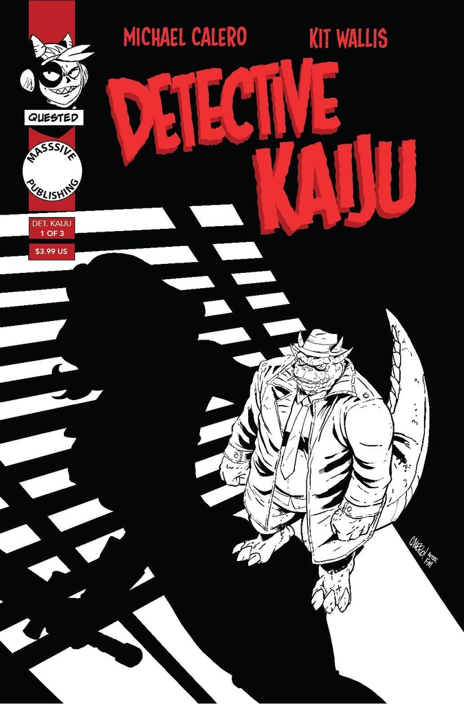 Detective Kaiju #1 of 4 (Cover C Michael Calero Noir Homage Variant)