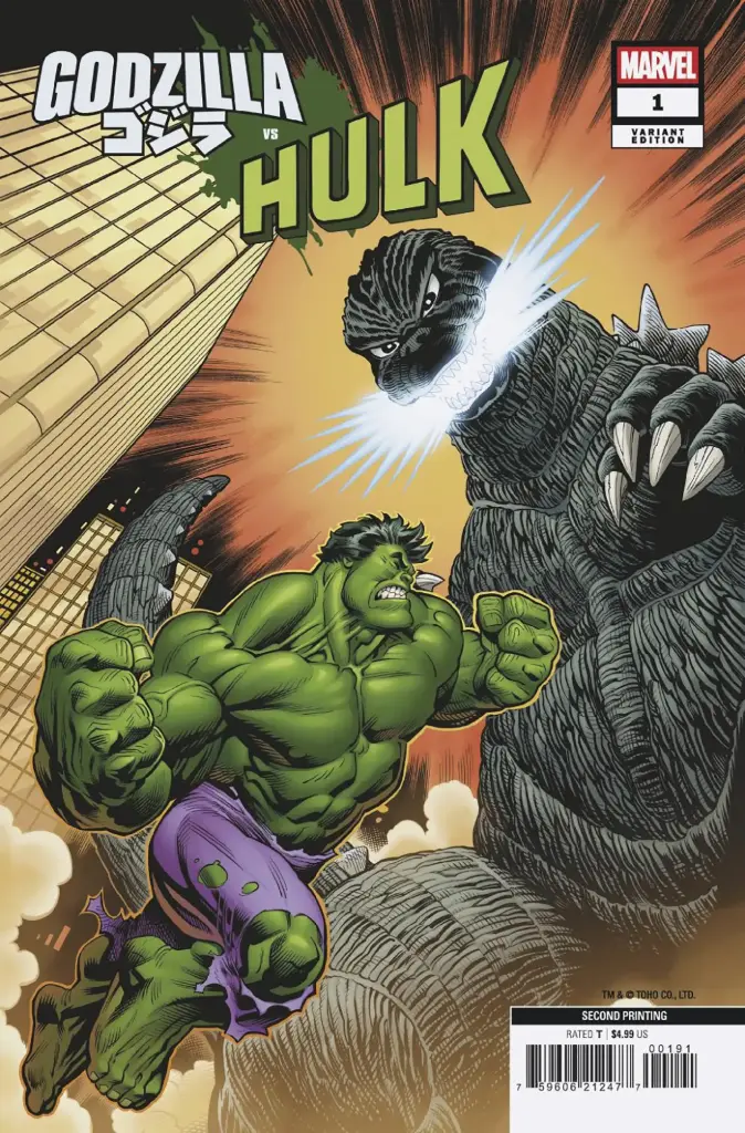 Godzilla vs. Hulk #1 (Cover K 2nd Printing Ed McGuinness Variant)