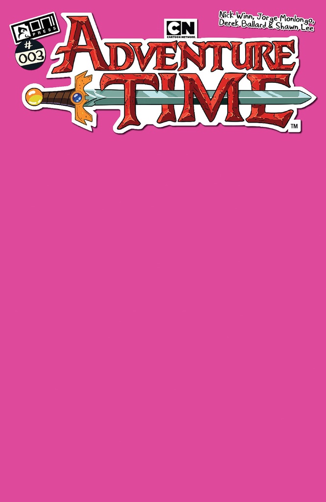 Adventure Time #3 (Cover C Princess Bubblegum Pink Blank Sketch Variant)