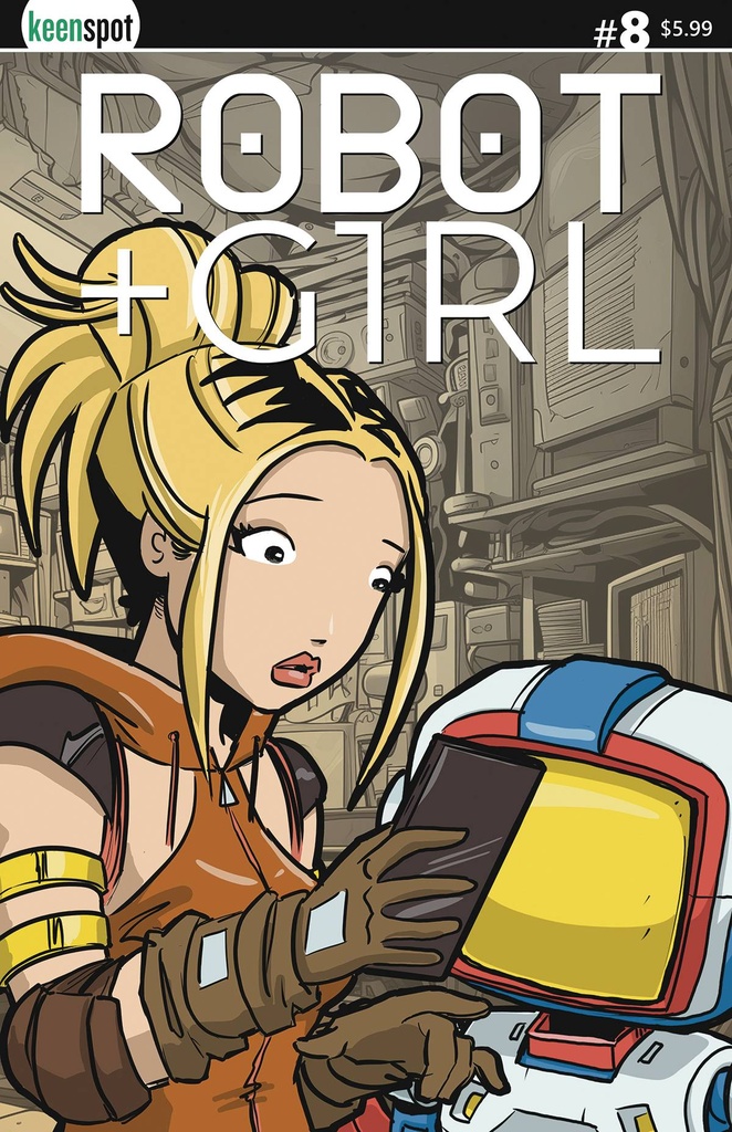 Robot + Girl #8 (Cover B Mike White Notification Variant)