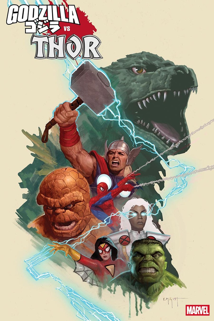 Godzilla vs. Thor #1 (EM Gist Marvel Universe Variant)