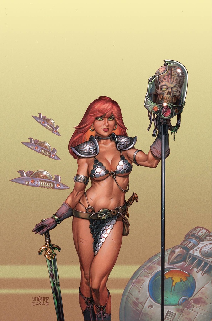 Red Sonja Attacks Mars #4 (Cover D Joseph Michael Linsner  Limited Virgin Variant)