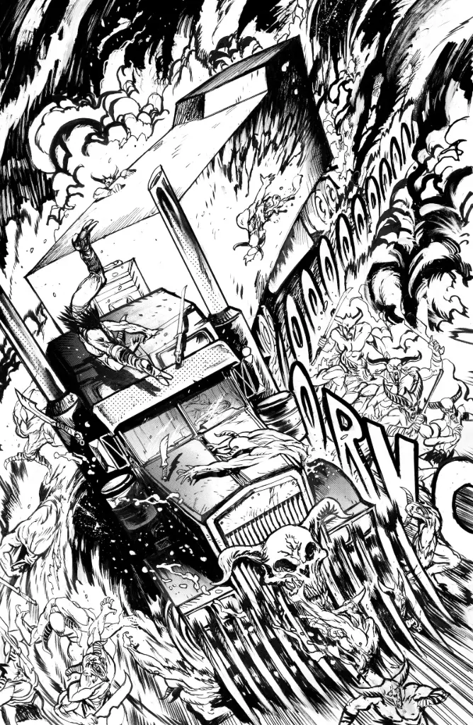 Post Malone's Big Rig #1 (1:25 Daniel Warren Johnson B&W Variant)