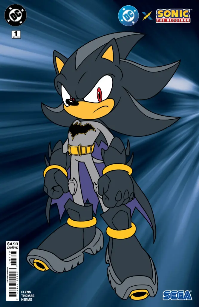 DC x Sonic the Hedgehog #1 of 5 (3rd Printing Batman Shadow Card Stock Variant)