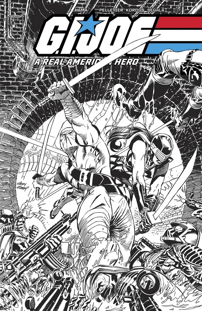 GI Joe: A Real American Hero #318 (Cover B Andy Kubert & Laura Martin B&W Variant)