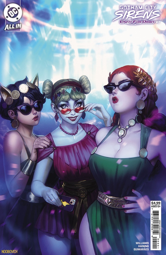 Gotham City Sirens: Unfit for Orbit #2 of 5 (Cover B Noobovich Card Stock Variant)