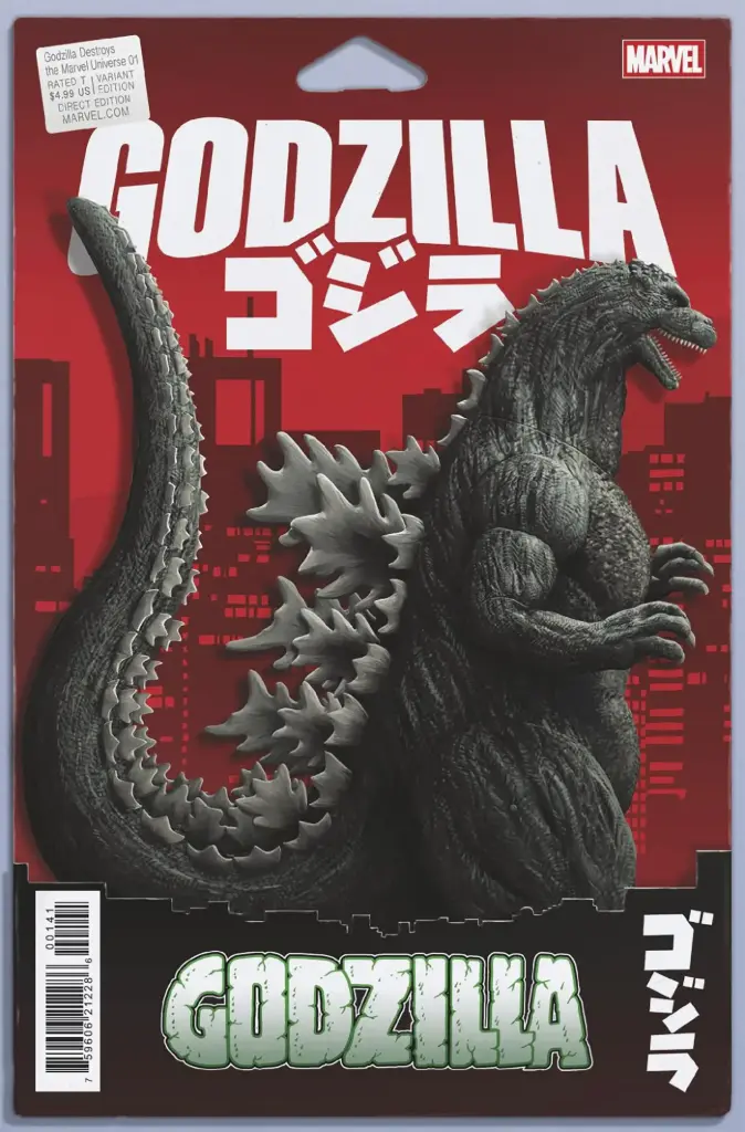 Godzilla Destroys the Marvel Universe #1 (John Tyler Christopher Action Figure Variant)