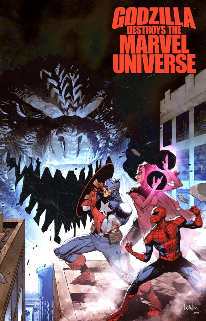 Godzilla Destroys the Marvel Universe #1 (Leinil Francis Yu Foil Variant)