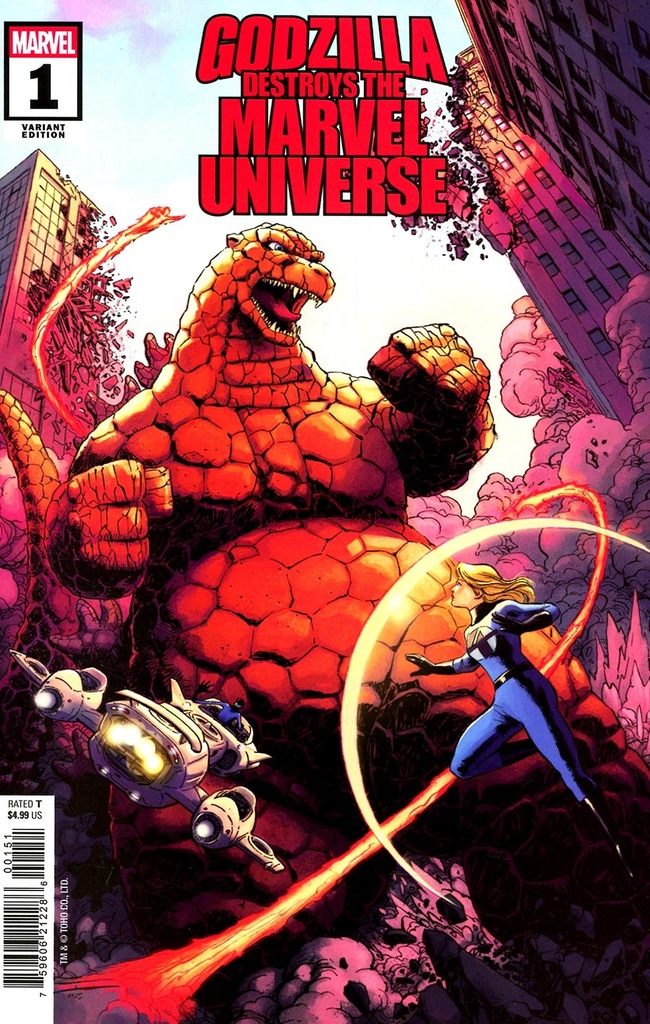 Godzilla Destroys the Marvel Universe #1 (Dave Wachter Marvelized Thing-Zilla Variant)