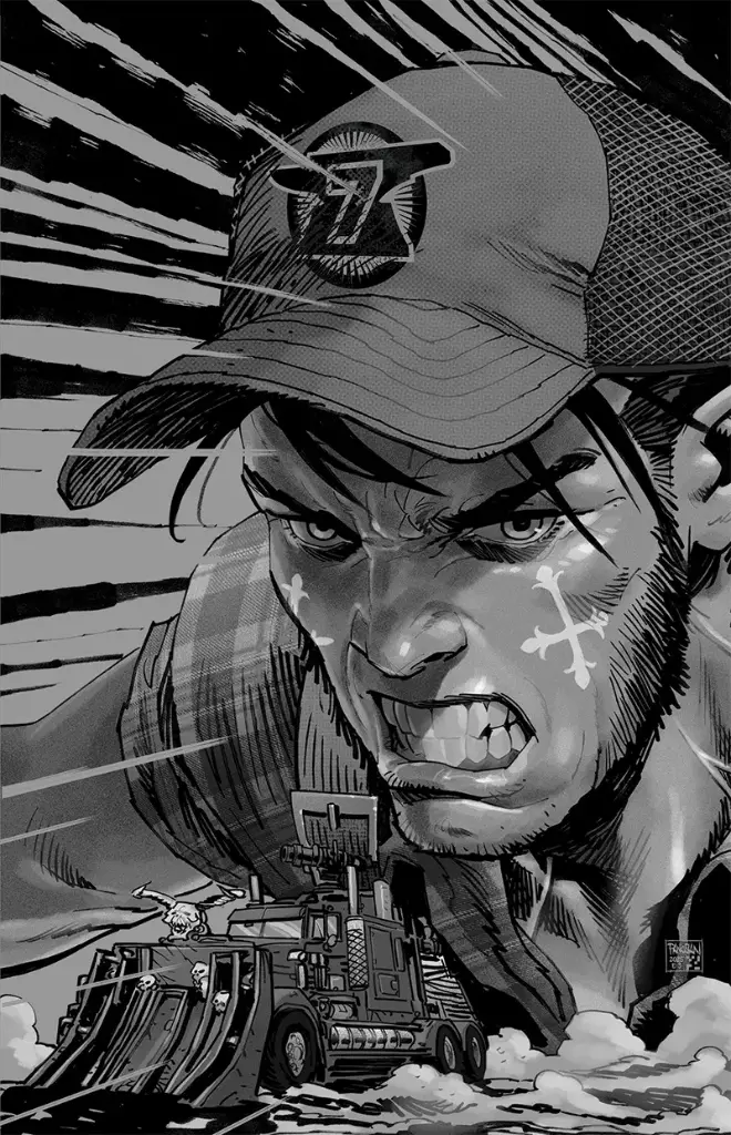 Post Malone's Big Rig #2 (1:25 Dan Panosian B&W Variant)