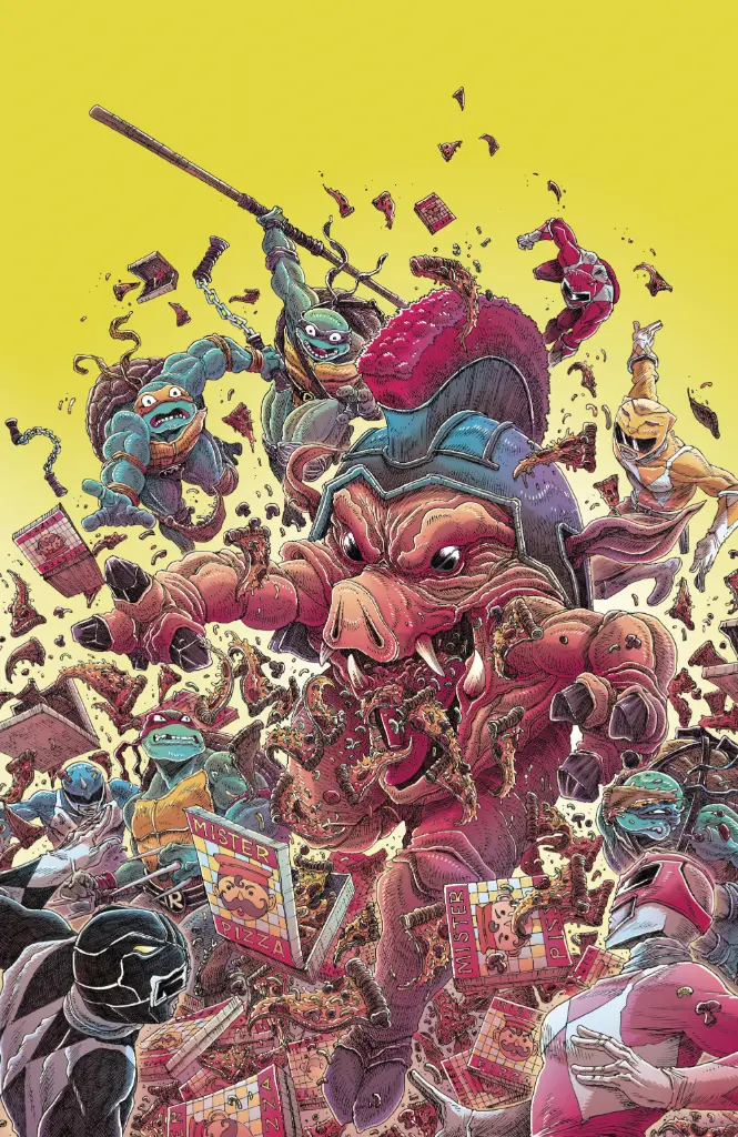 Mighty Morphin Power Rangers/Teenage Mutant Ninja Turtles III #1 (1:25 James Stokoe Virgin Variant)