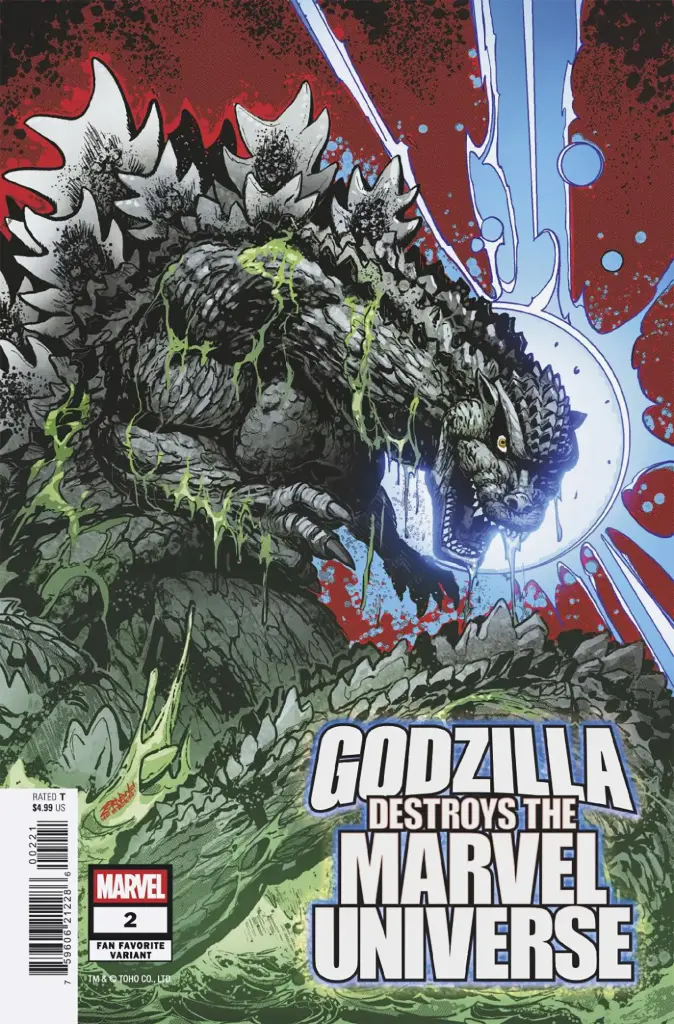 Godzilla Destroys the Marvel Universe #2 (Jeff Zornow Fan Favorite Variant)