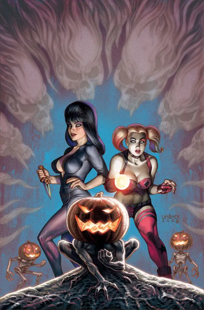 Harley Quinn X Elvira #1 (1:30 Joseph Michael Linsner Virgin Variant)