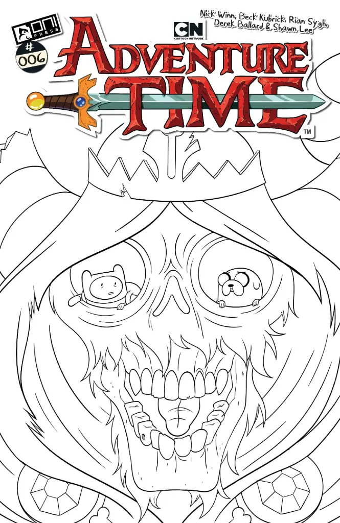 Adventure Time #6 (1:50 Nick Winn B&W Variant)