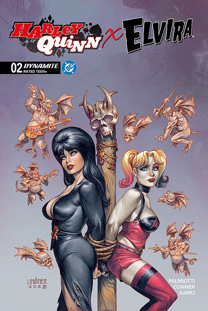 Harley Quinn X Elvira #2 (Cover C Joseph Michael Linsner)