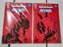 Marvel/DC: Deadpool/Batman #1 (Red Blank 2-Cover Set Signed & Remarked by Ken Haeser #3)